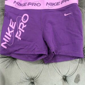 Nike Women's Athletic Shorts in Purple and Pink